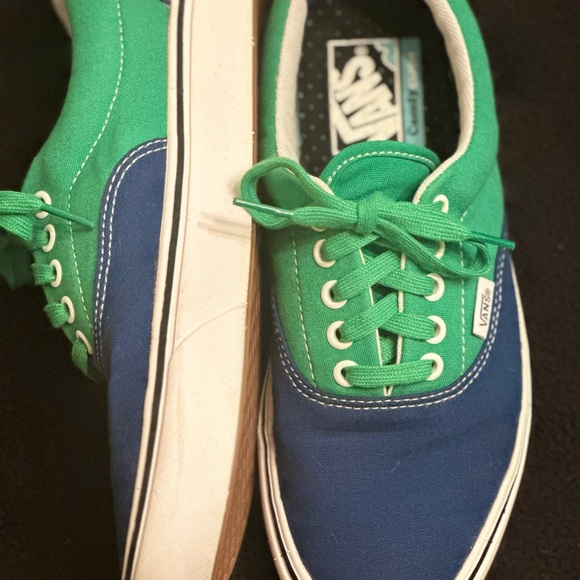 Vans ComfyCush Era (Lace Mix) True Blue/Fern Green - Unisex - Picture 2 of 6